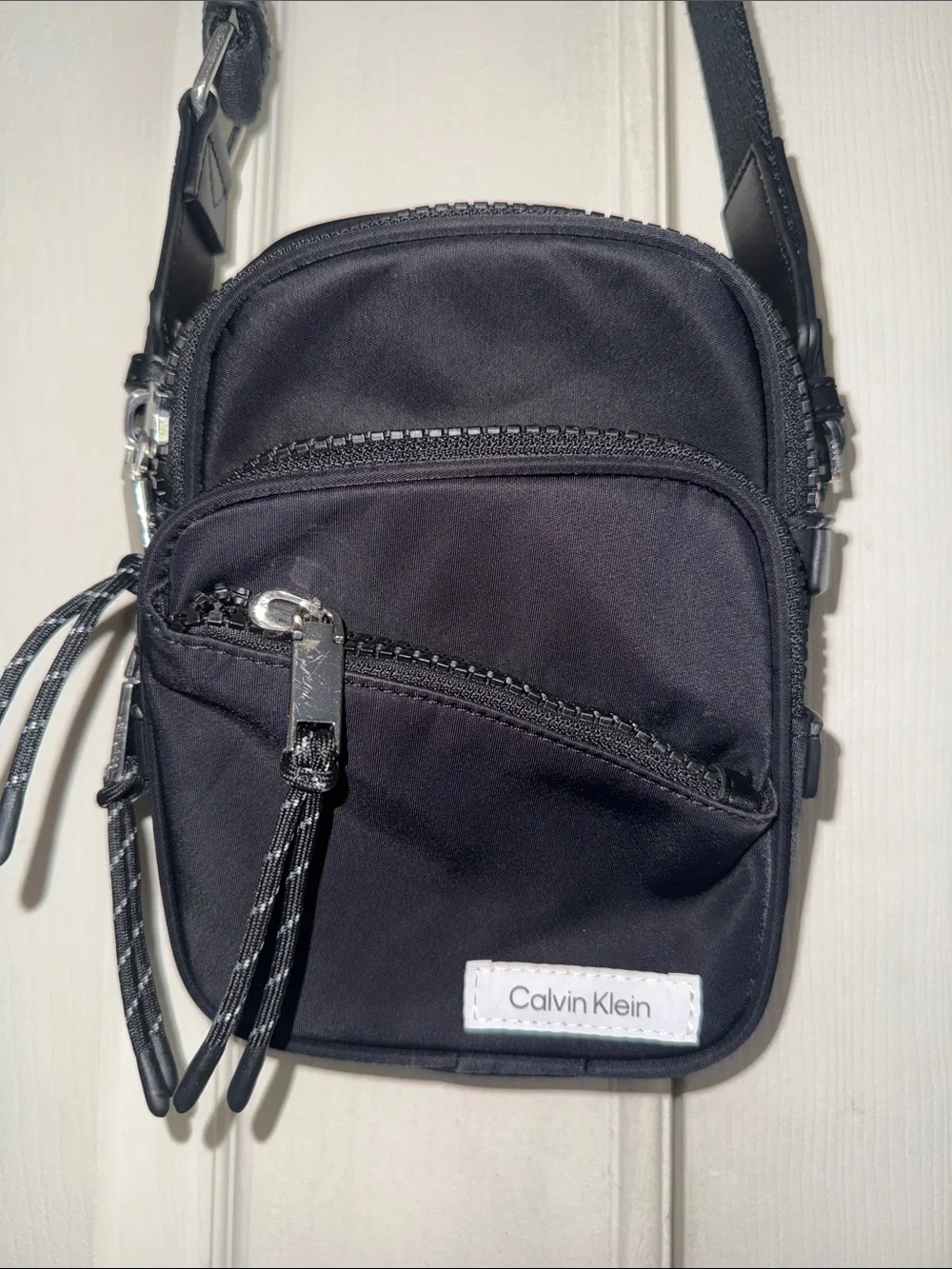 Calvin Klein Evie Black Nylon Crossbody Bag - Picture 3 of 9